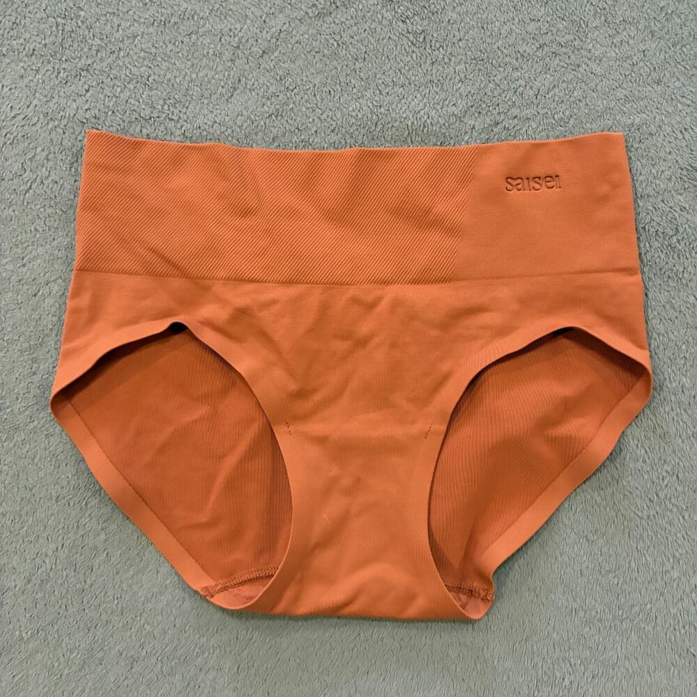 Saisei Seamless No Show Underwear Brown Brief Smoothing Comfort Women Size Large